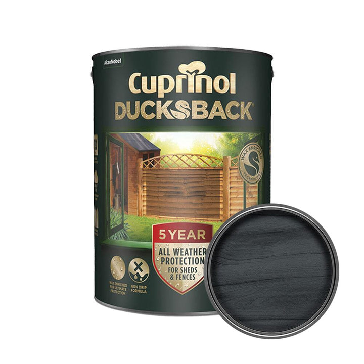 Cuprinol - 5 Year Ducksback Silver Copse 5L Shed & Fence Paint | Snape & Sons