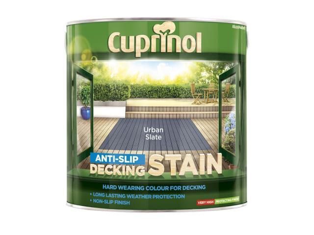 Cuprinol - AntiSlip Deck Stain Urban Slate 2.5L Decking Care | Snape & Sons