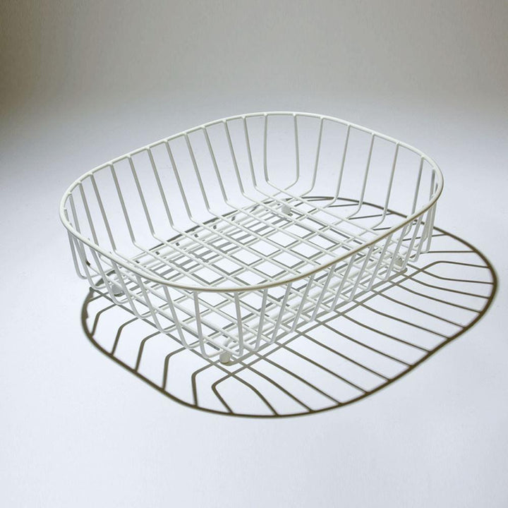 Delfinware Wireware - Oval Sink Basket White Dish Draining Racks | Snape & Sons