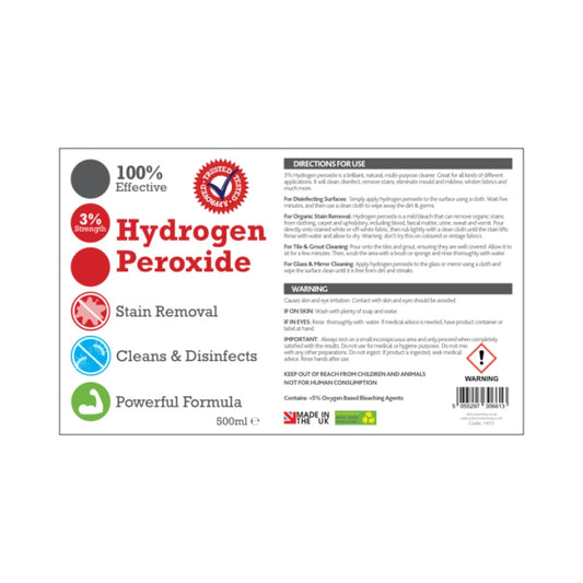 Dots Cleaning Hydrogen Peroxide 500ml Natural Cleaning Products | Snape & Sons