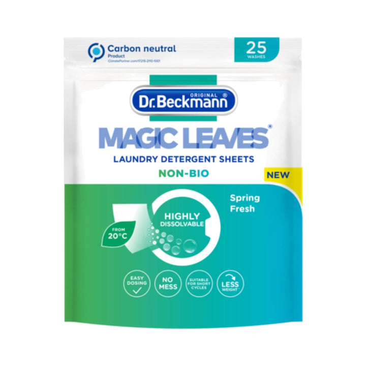 Dr. Beckmann Magic Leaves Non-Bio Laundry Sheets x 25 Pack Laundry Cleaner | Snape & Sons