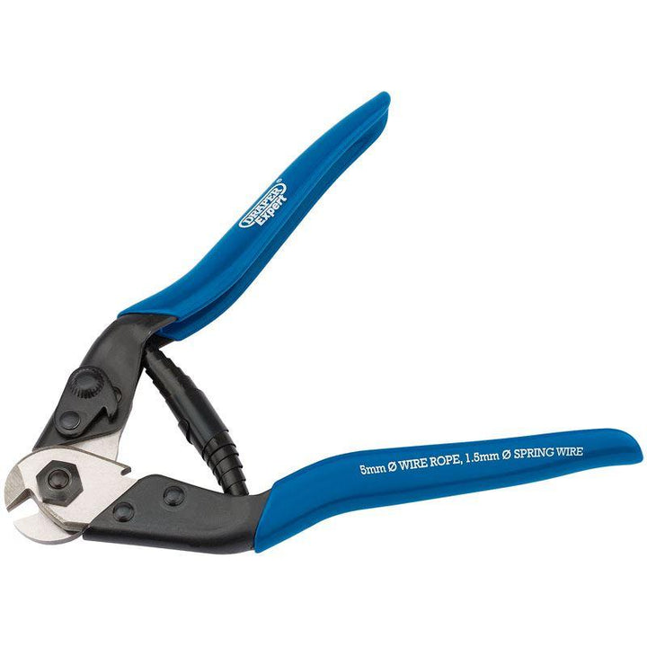 Draper Expert - 190mm Spring-Loaded Wire Rope Cutters Tin Snips & Bolt Cutters | Snape & Sons
