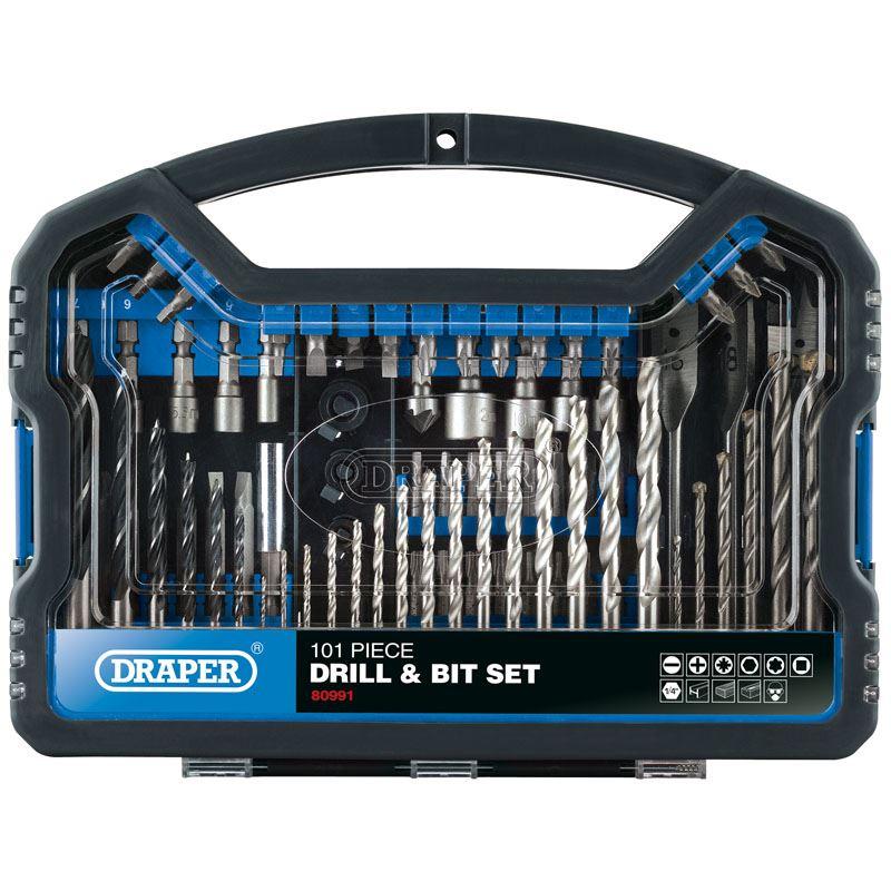 Draper Tools - 101 Piece Drill Accessory Kit Drill Bit Sets | Snape & Sons