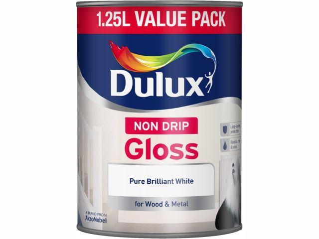 Dulux - Non Drip Gloss White 1.25L Interior Wood & Metal Paints | Snape & Sons