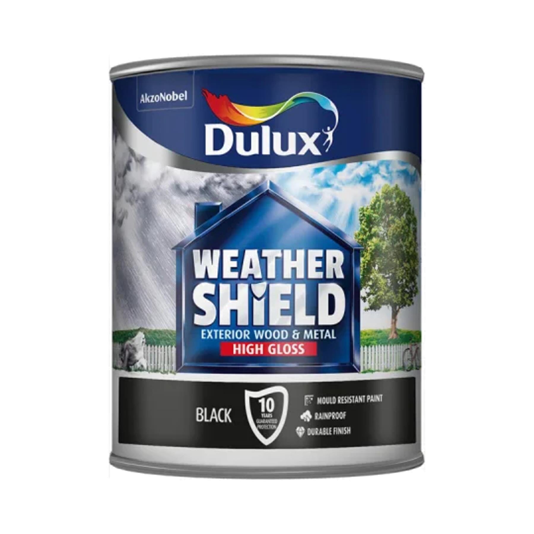 Dulux Weathershield High Gloss Black 750ml Wood & Metal Paints | Snape & Sons