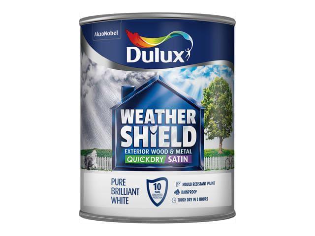 Dulux - Weathershield Satin White 750ml Exterior Wood & Metal Paints | Snape & Sons