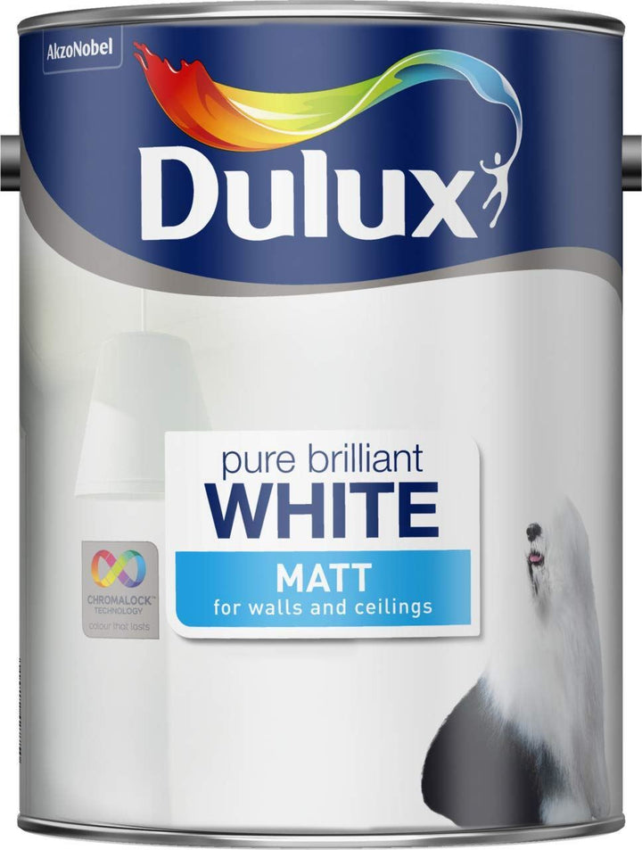 Dulux - White Matt Emulsion 3L Emulsion Paints | Snape & Sons