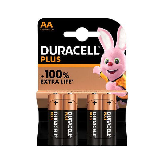 Duracell - Plus Power Battery AA x4 +100% Life Pencil Batteries | Snape & Sons