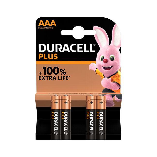 Duracell - Plus Power Battery AAA x 4 +100% Life Pencil Batteries | Snape & Sons