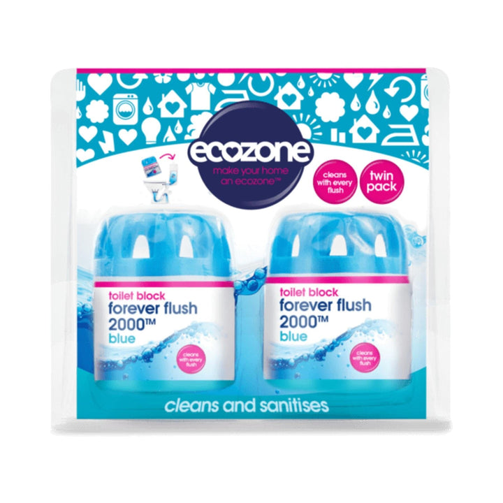 Ecozone - Forever Flush 2000 Blue Toilet Block Twin Pack Toilet Cleaners | Snape & Sons