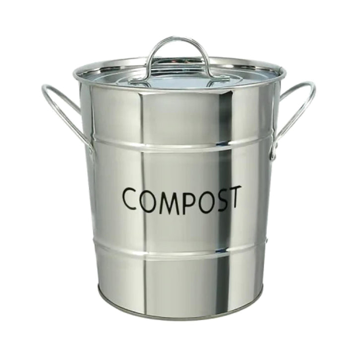 Eddington's Stainless Steel Compost Pail Round Compost Caddy Bins | Snape & Sons
