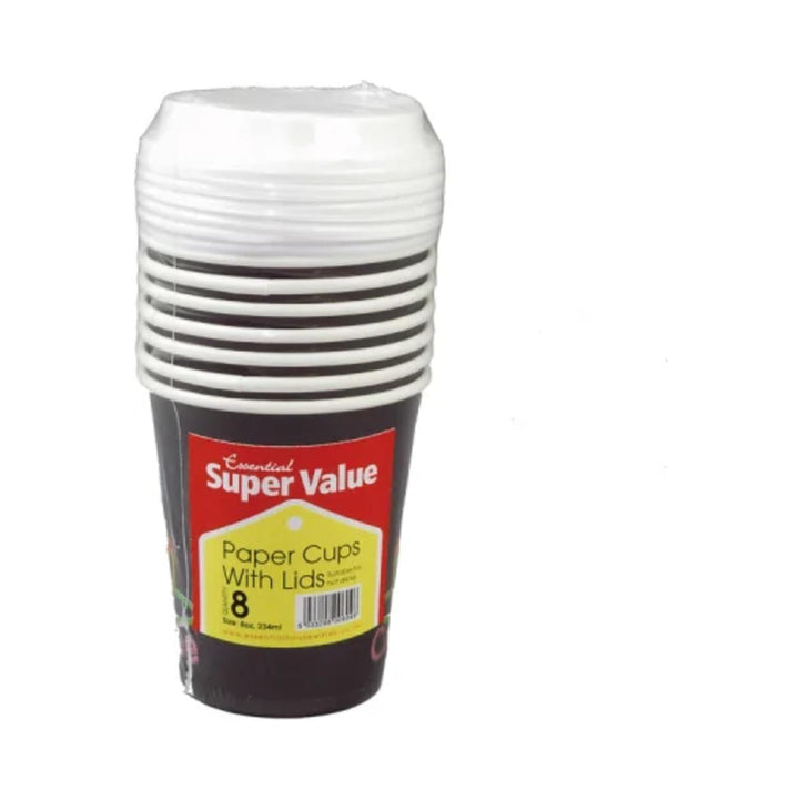 Essentials - Disposable 8oz Hot Cups 8 Pack Picnicware | Snape & Sons