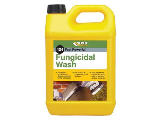 Everbuild - 404 Fungicidal Wash 5Ltr Mould & Mildew Cleaner | Snape & Sons