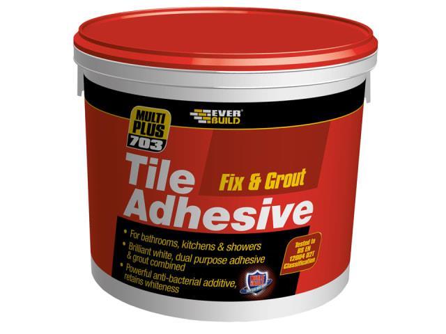 Everbuild - 703 Fix & Grout Tile Adhesive 1l Tile Adhesive & Grouts | Snape & Sons