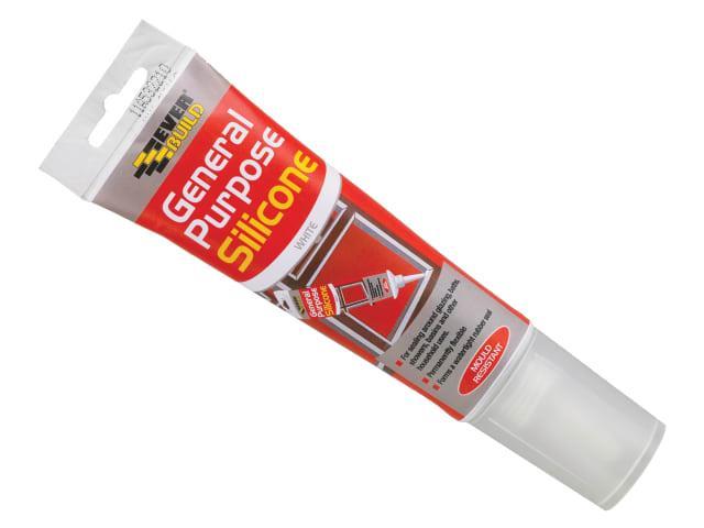 Everbuild - Easi-Squeeze Silicone White 80ml Silicone Sealants | Snape & Sons