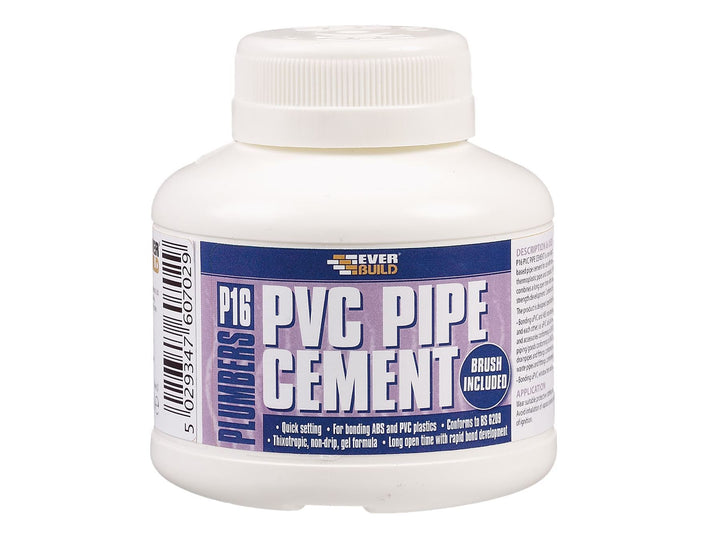 Everbuild - PVC Pipe Cement 250ml Speciality Adhesives | Snape & Sons