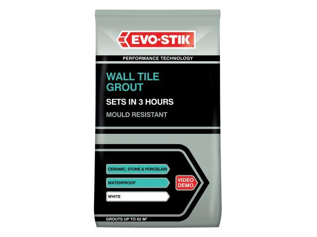 Evo-Stik - 3 Hour Wall Tile Grout 500g Mould Resistant Tile Adhesive & Grouts | Snape & Sons