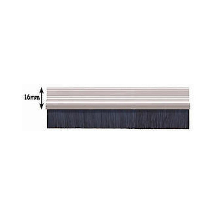 Exitex - Door Brushstrip Chrome 914mm Draught Proofing | Snape & Sons