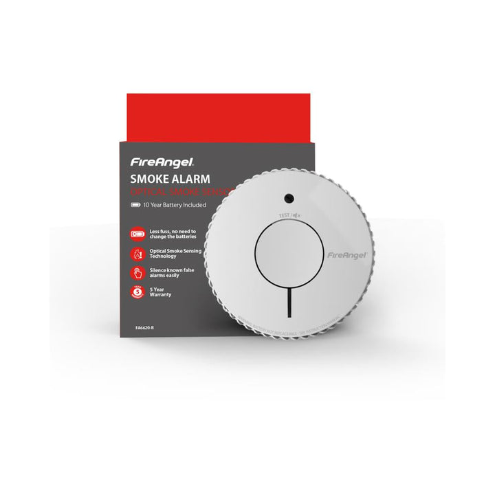 Fire Angel - Optical 10 Year Battery Smoke Alarm Smoke Alarms | Snape & Sons