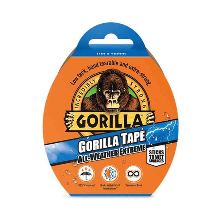 Gorilla Glue All-Weather Extreme Tape Black 48mm x 11m Repair Tape | Snape & Sons