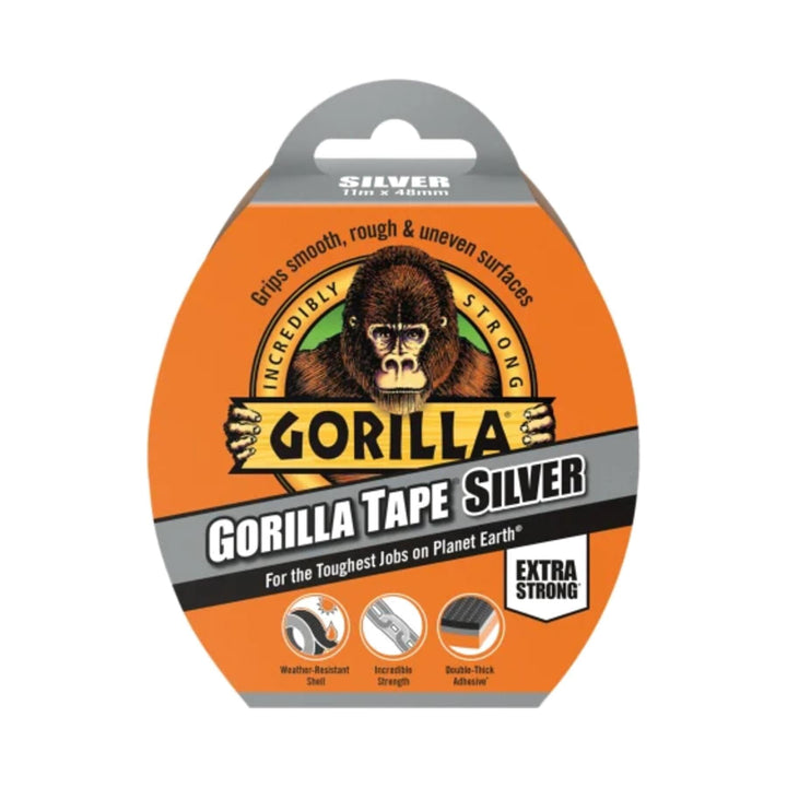 Gorilla Glue Gorilla Tape Silver 48mm x 11m Repair Tape | Snape & Sons