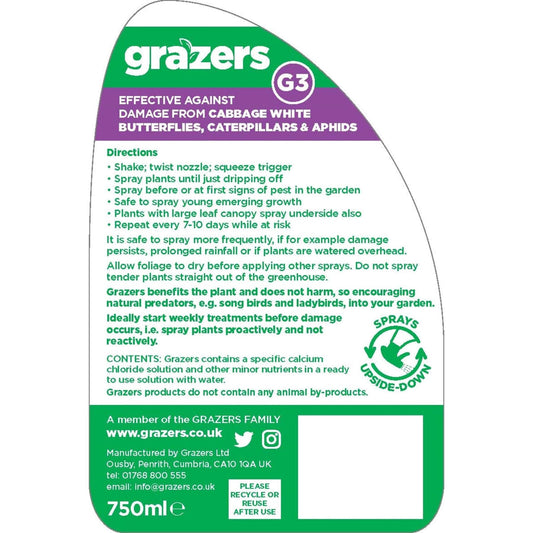Grazers G3 Caterpillar Aphid RTU Spray 750ml Insect Control | Snape & Sons
