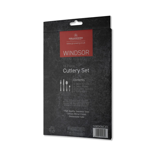 Grunwerg Windsor 16 Piece Cutlery Set Cutlery | Snape & Sons
