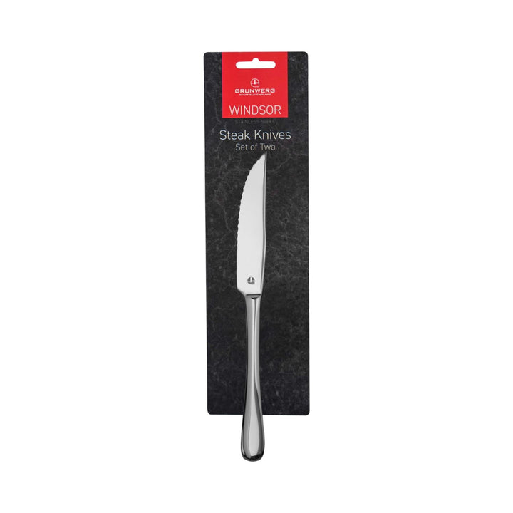 Grunwerg Windsor Steak Knives Twin Pack Cutlery | Snape & Sons