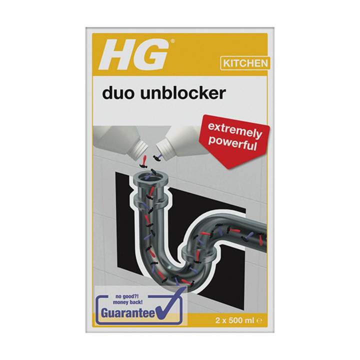 HG - Duo Drain Unblocker 2x 500ml Drain Unblockers | Snape & Sons