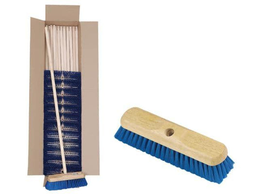 Hills Brush - Soft Blue PVC Yard Broom Brooms | Snape & Sons