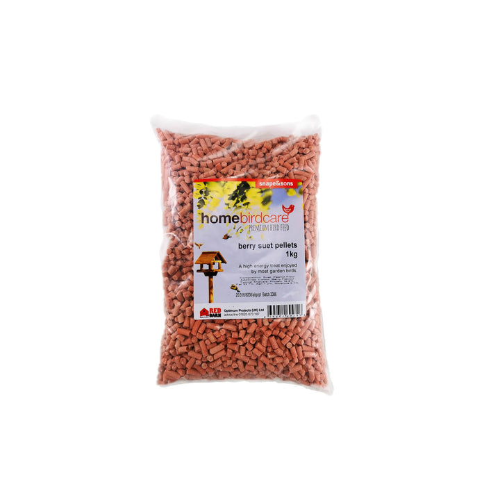 Home Birdcare - Berry Suet Pellets 1kg Fat Balls & Suets | Snape & Sons