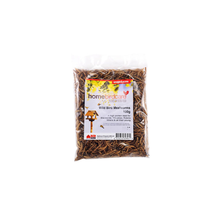 Home Birdcare - Dried Mealworms 100g Bird Feed Straights | Snape & Sons