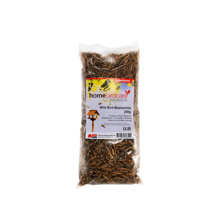 Home Birdcare - Dried Mealworms 200g Bird Feed Straights | Snape & Sons