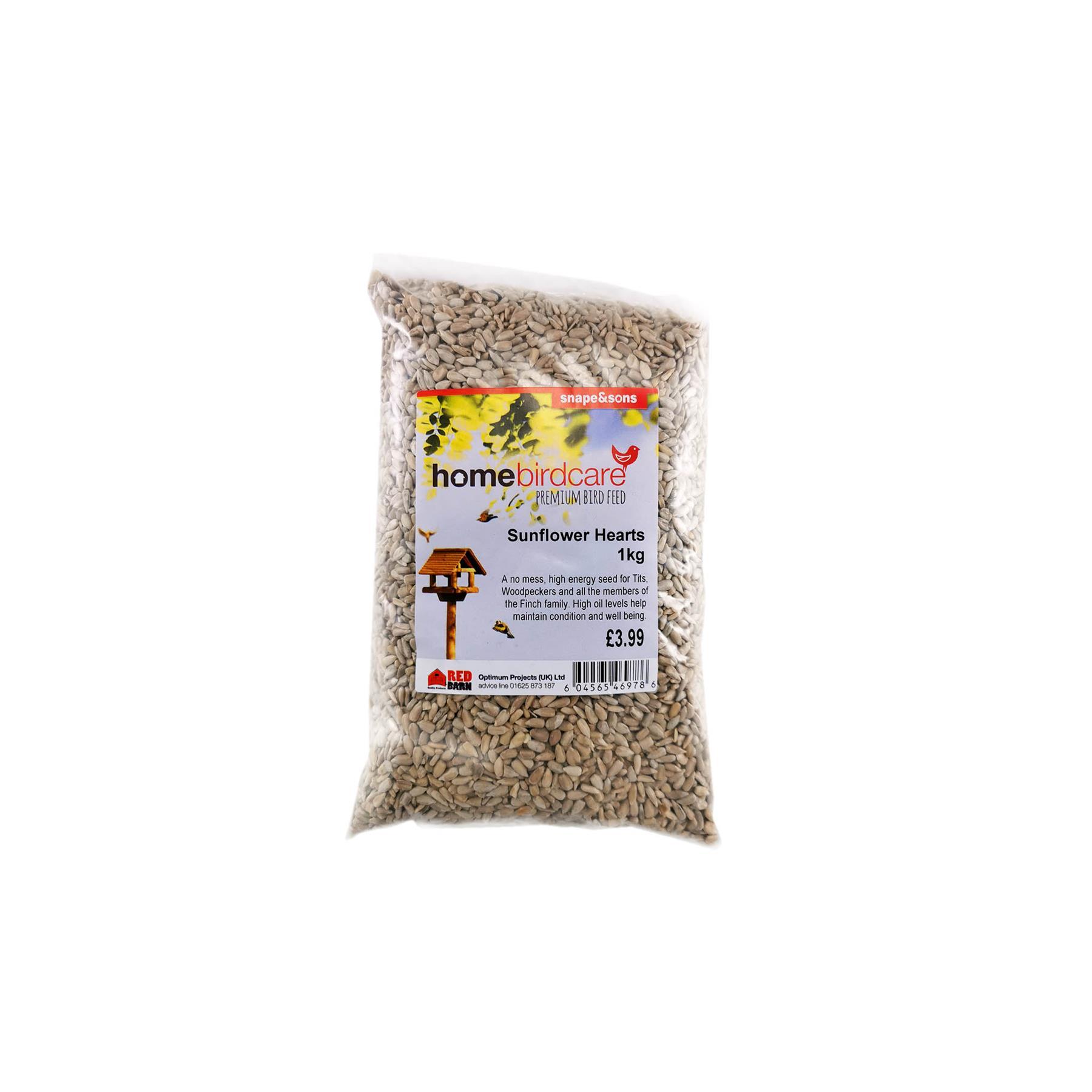 Home Birdcare - Sunflower Hearts 1kg Bird Feed Straights | Snape & Sons
