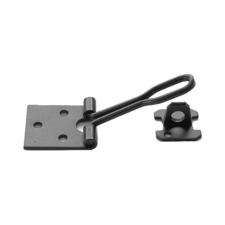Home Hardware - 100mm Wire Black Japanned Hasp & Staple Hasps & Staples | Snape & Sons
