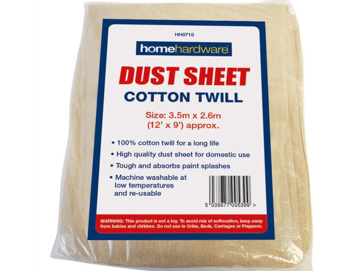 Home Hardware - Cotton Dust Sheet 12 x 9ft Dust Sheets | Snape & Sons
