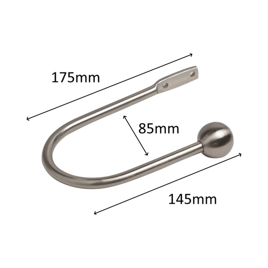 Home Hardware - Pristine Curtain Hold-Back Hooks Pair Curtain Rods | Snape & Sons