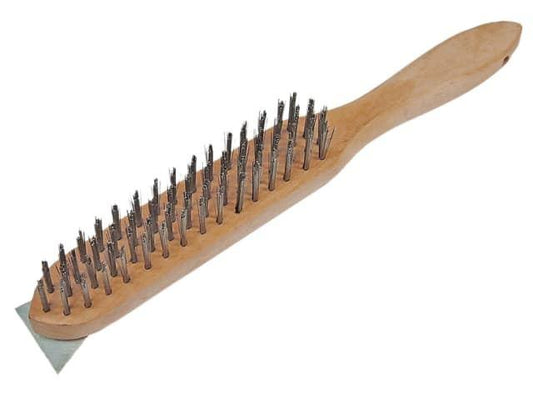 Home Hardware - Wire Brush With Scraper & Beech Handle Wire Brushes | Snape & Sons