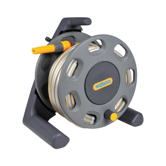 Hozelock - Compact Hose Reel with 25m Hose + FREE Fittings Hose Reels | Snape & Sons