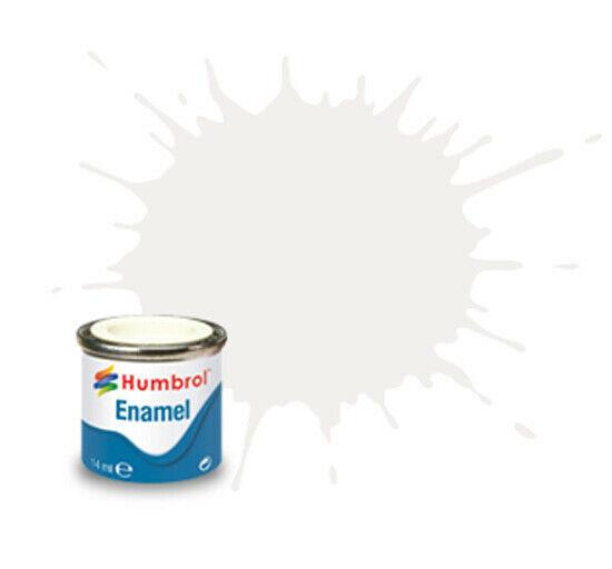 Humbrol - No.130 White Satin Enamel Paint 50ml Enamel Paints | Snape & Sons