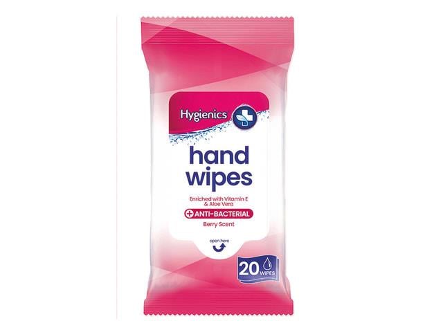 Hygienics - Berry Anti-Bacterical Wipes x20 Pack Wet Wipes | Snape & Sons