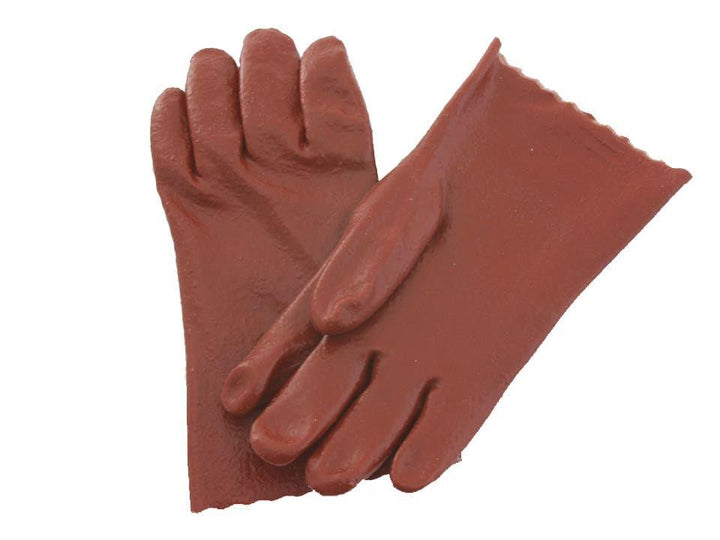 Kent & Cardoc - PVC Gauntlet Glove 8.5in Red Rubber Gloves | Snape & Sons