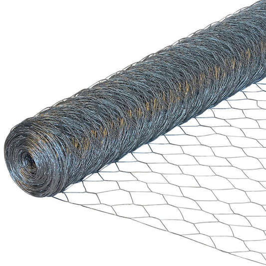 Kestrel - 50mm Galvanised Chicken Wire Netting 10m x 600mm Wire Mesh | Snape & Sons