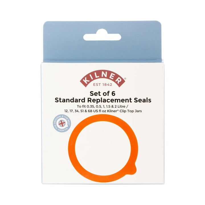 Kilner Clip Top Jar Seal Medium - 6 Pack Jam Making Accessories | Snape & Sons