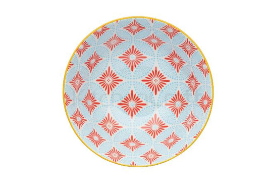 KitchenCraft - Glazed Stoneware Bowl Blue Mosaic Serving Bowls | Snape & Sons