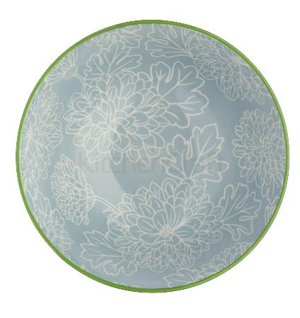 Glazed Stoneware Bowl Terracotta Leaf
