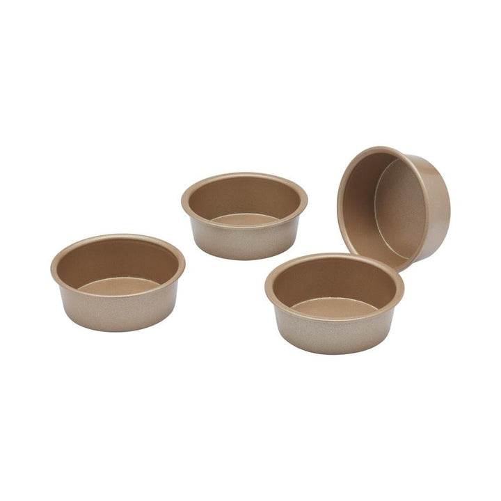 KitchenCraft - Mini Round Baking Pans x 4 Pack Rectangular Baking Tins | Snape & Sons