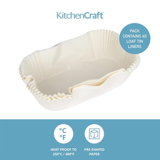 KitchenCraft - Paper Loaf Tin Liners 2lb Baking Tin Liners | Snape & Sons