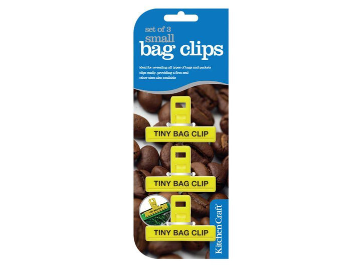 KitchenCraft - Plastic Bag Clips Small x3 Bag Clips | Snape & Sons