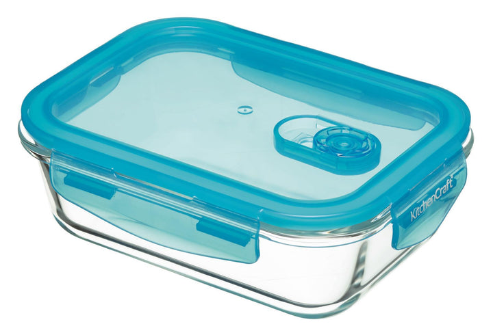KitchenCraft - Rectanuglar Glass Food Store Container 1ltr Food Containers | Snape & Sons